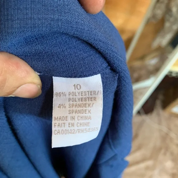 Vintage Blue Floral Embroidered Short Sleeve Button Up Shirt Size 10 43123450 - Picture 8 of 12